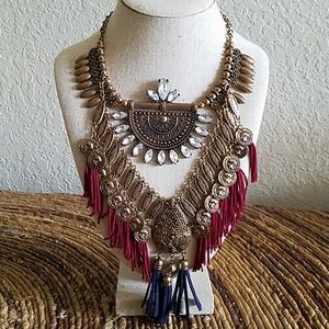 AZTEX  INSPIRED VERY ORNATE NECLACE